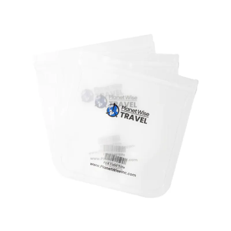 Planet Wise Leakproof Sandwich Bag 3-Pack - Gjennomsiktig