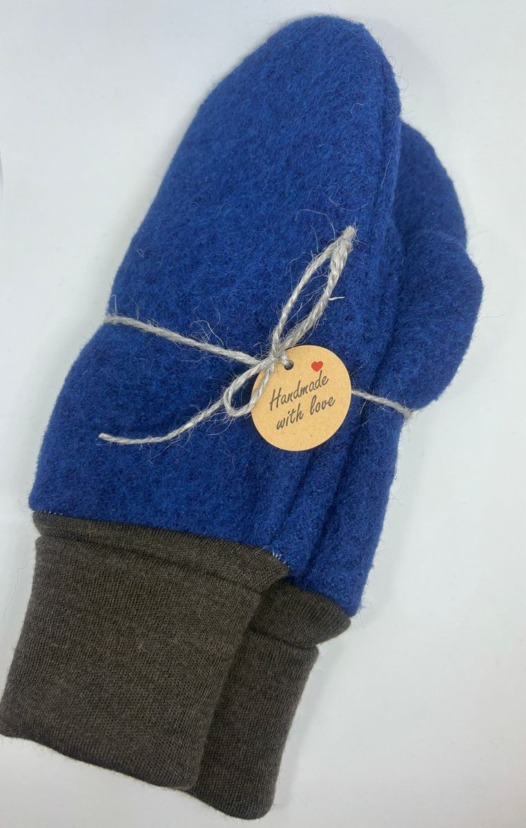 Votter 100% ull 4-9 år Farge Kongeblå